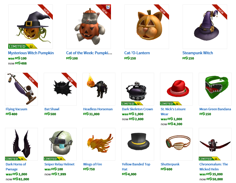 What are 1 robux items