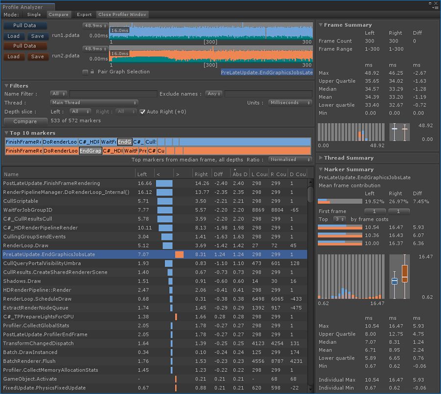 Unity Profile Analyzer工具介绍 Unity Connect