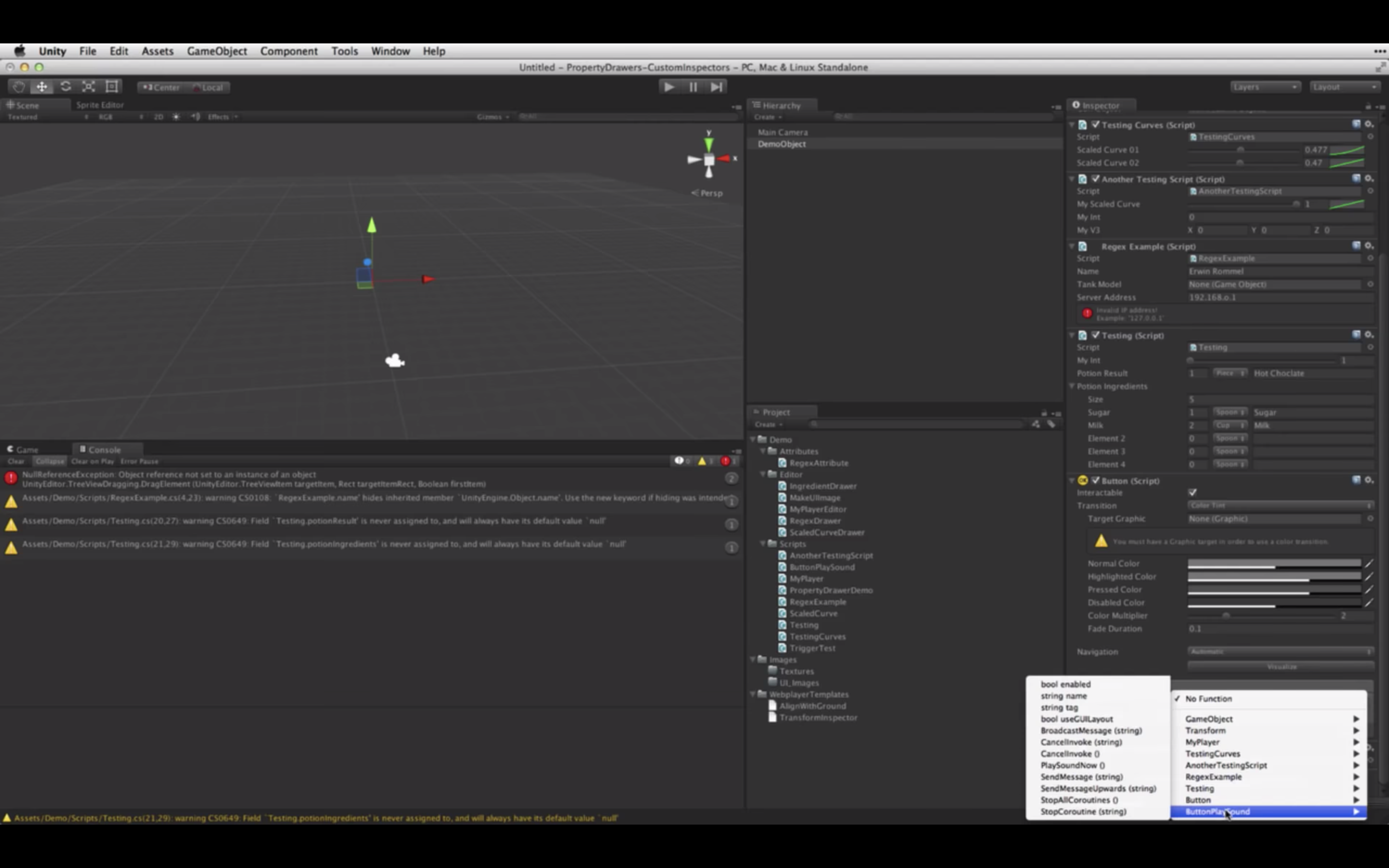 Property Drawers and Custom Inspectors Unity Learn