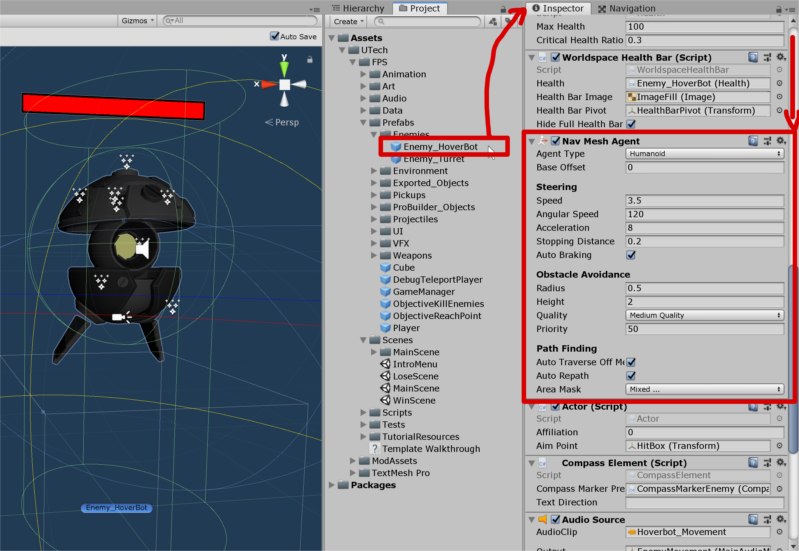 FPS Mod: Creating the Navigation Mesh - Unity Learn