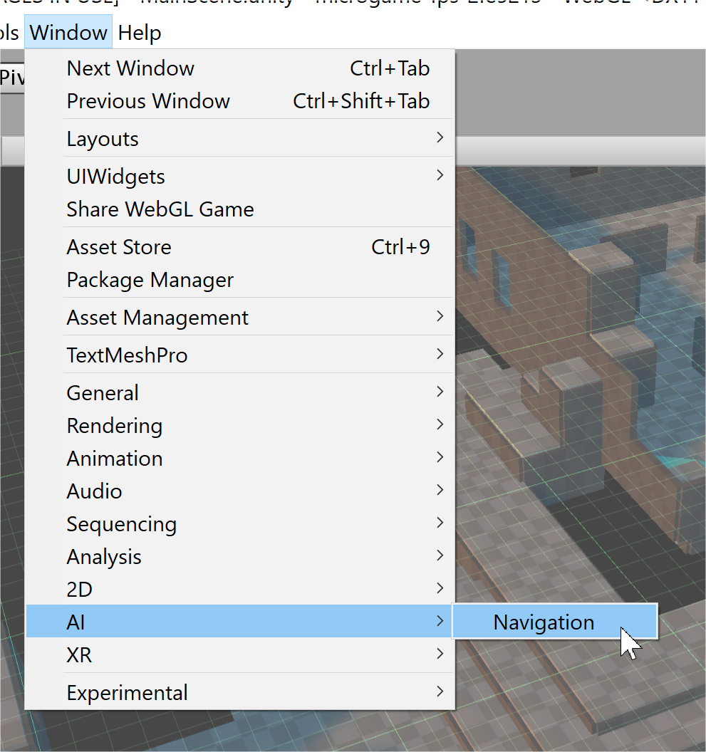 FPS Mod: Creating the Navigation Mesh - Unity Learn