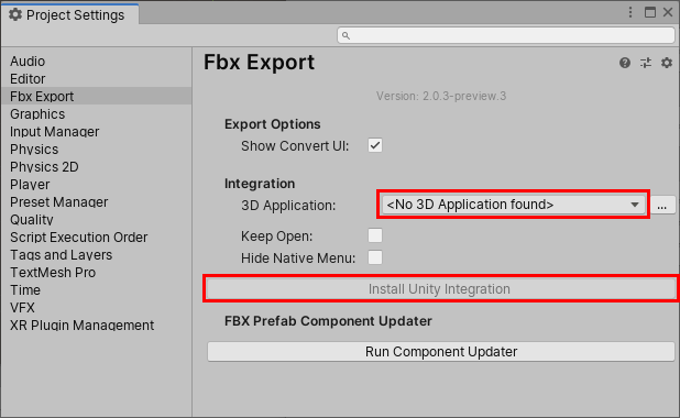 Fbx Exporter のセットアップとラウンドトリップの操作 19 1 19 2 Unity Learn