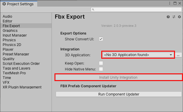 fbx exporter package unity