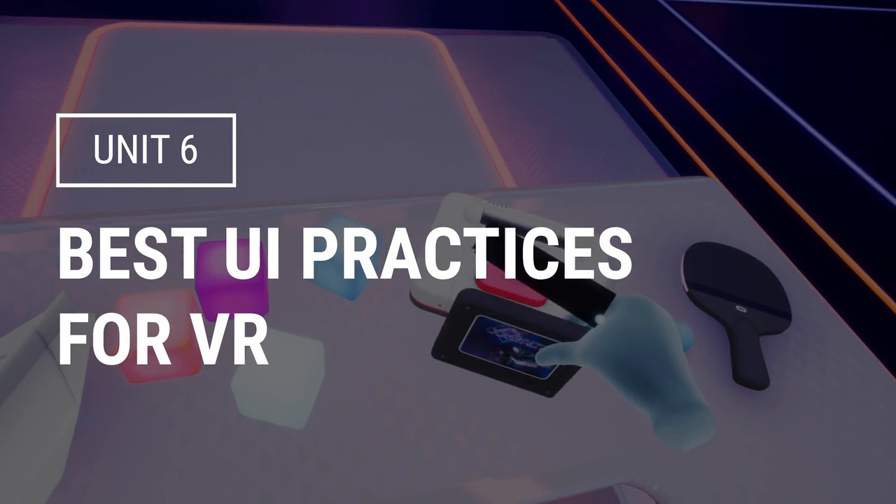 Unit - UI Practices for VR Learn