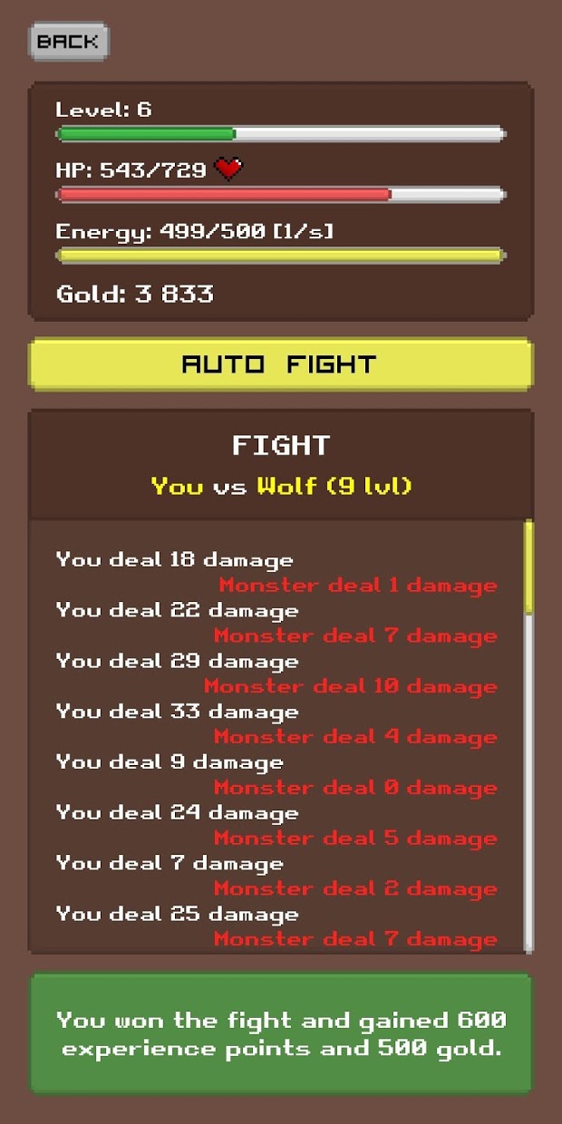 Screenshot 6: Simplest RPG Game - Text Story