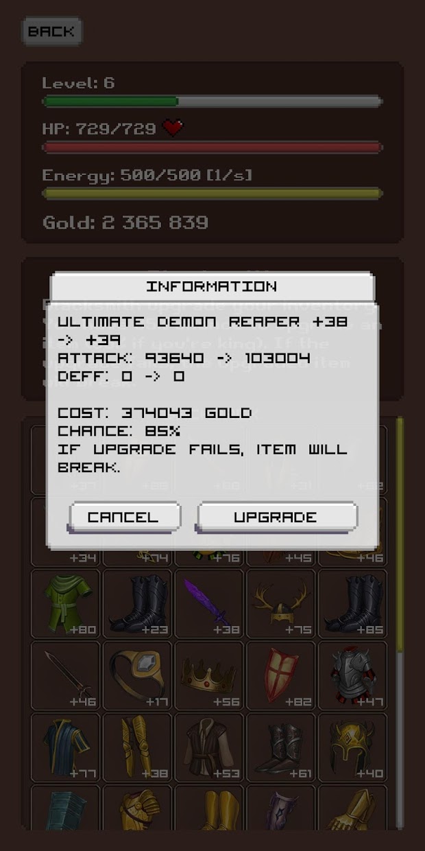 Screenshot 12: Simplest RPG Game - Text Story
