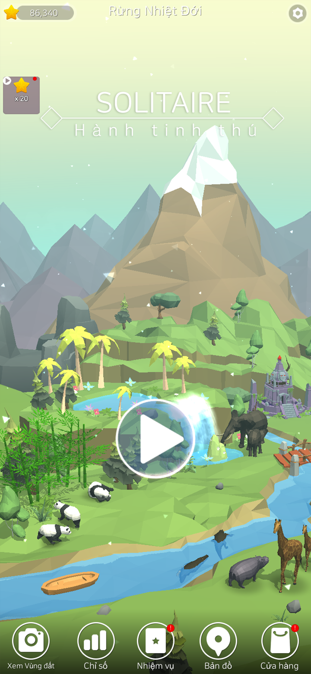 Screenshot 1: Hành tinh thú Solitaire