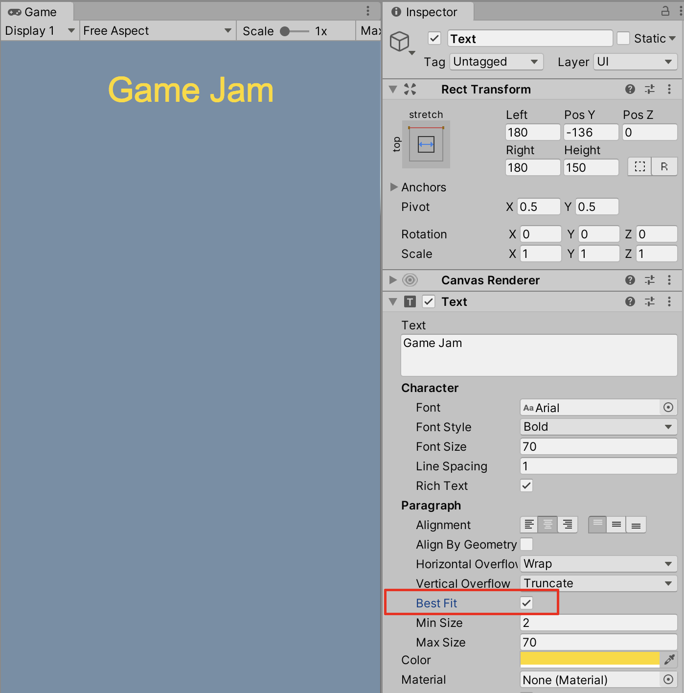 Unity gameobjects and text ui change size and position while