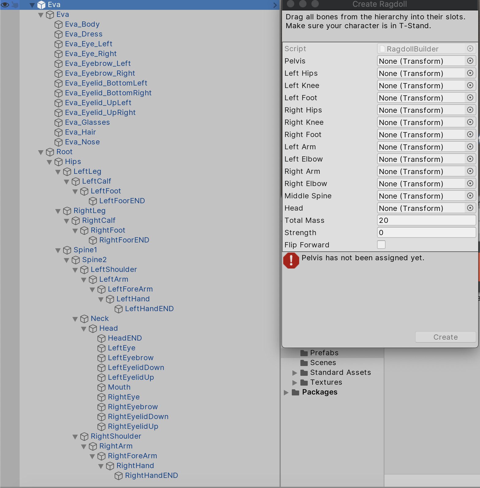 Creating Ragdolls 2019 Unity Learn - code for using the ragdoll script in another script roblox