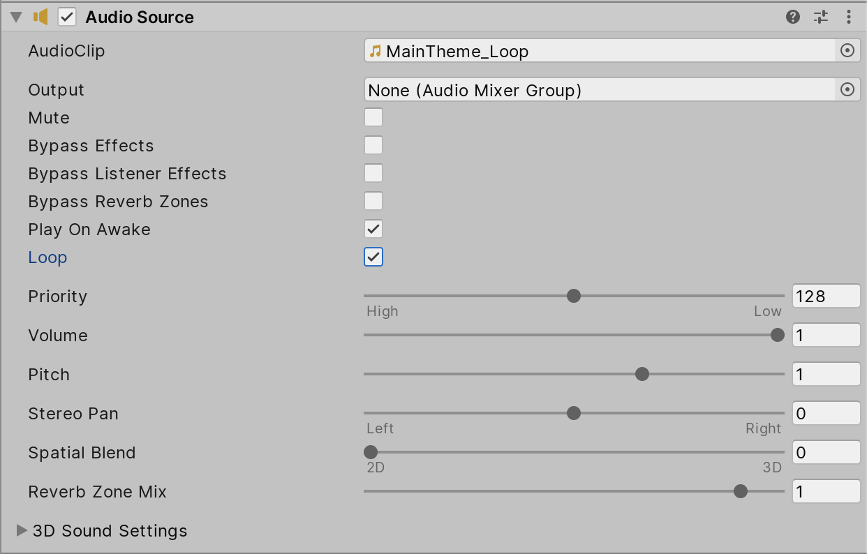 Unity components