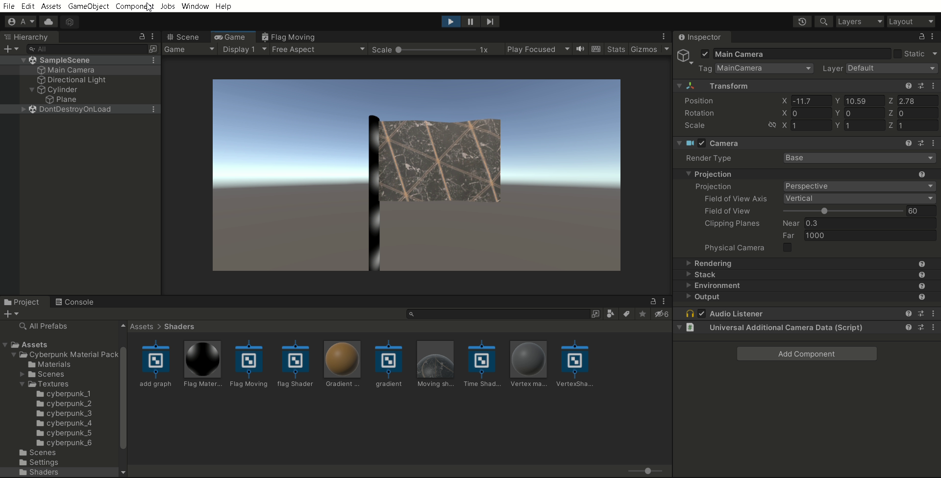 Make a Flag Wave with Shadergraph - Unity Learn