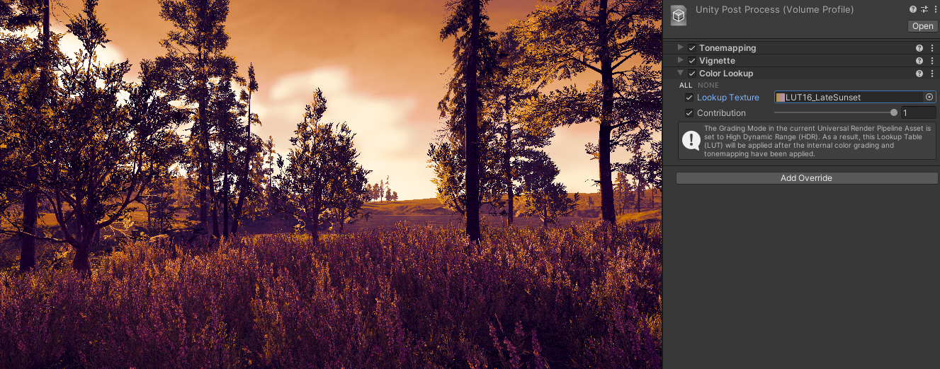 Unity Color Lookup