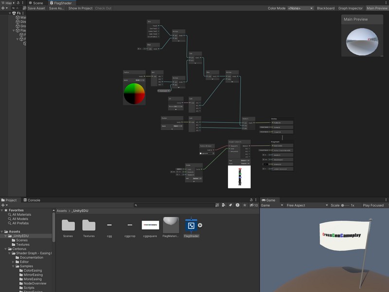 Make a Flag Wave with Shadergraph - Unity Learn
