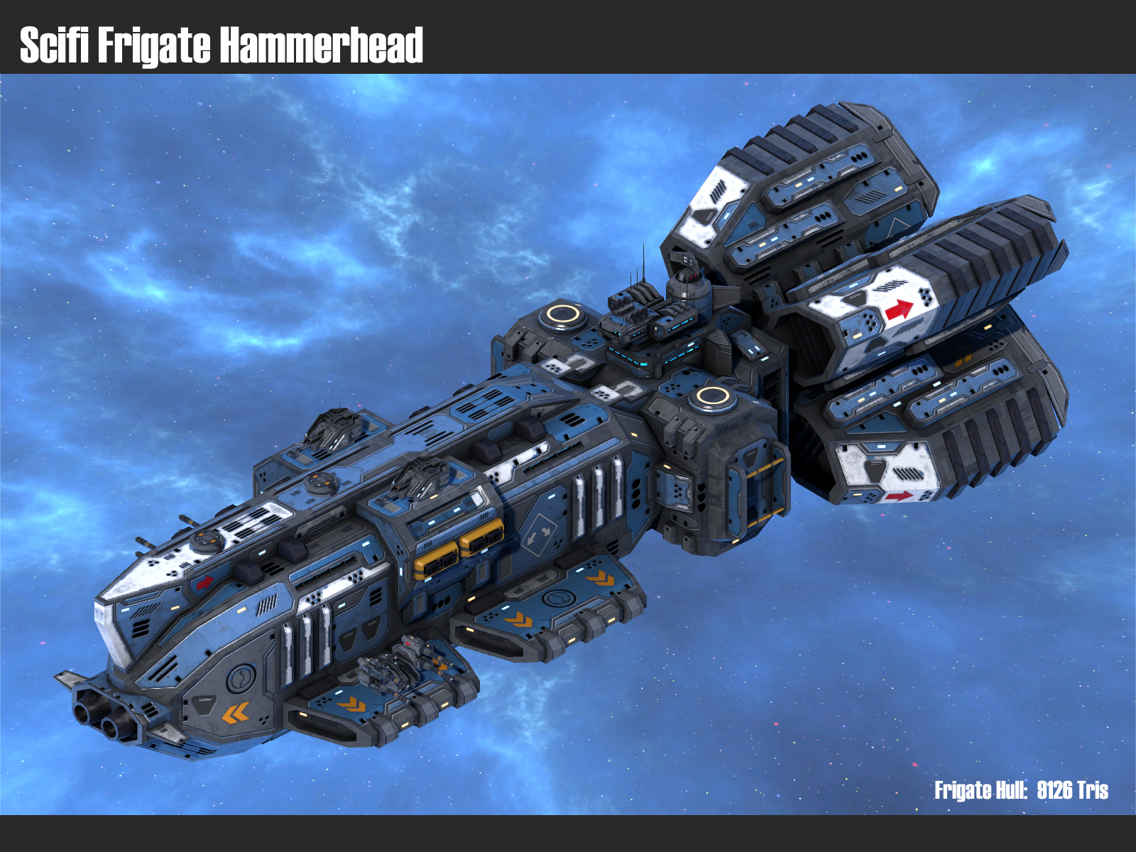 Scifi Frigate Hammerhead - Unity Connect