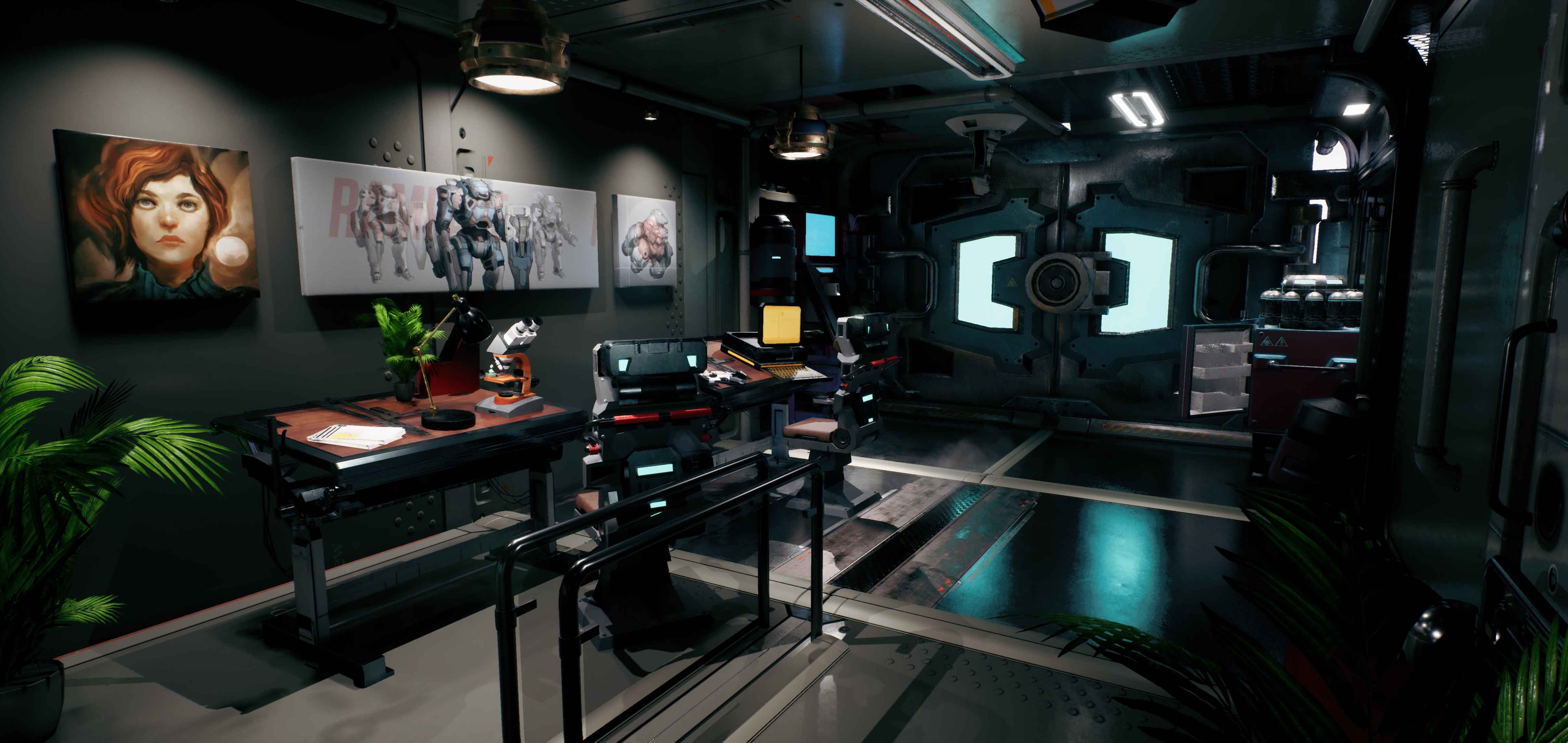 3D Scifi Office Unity Connect