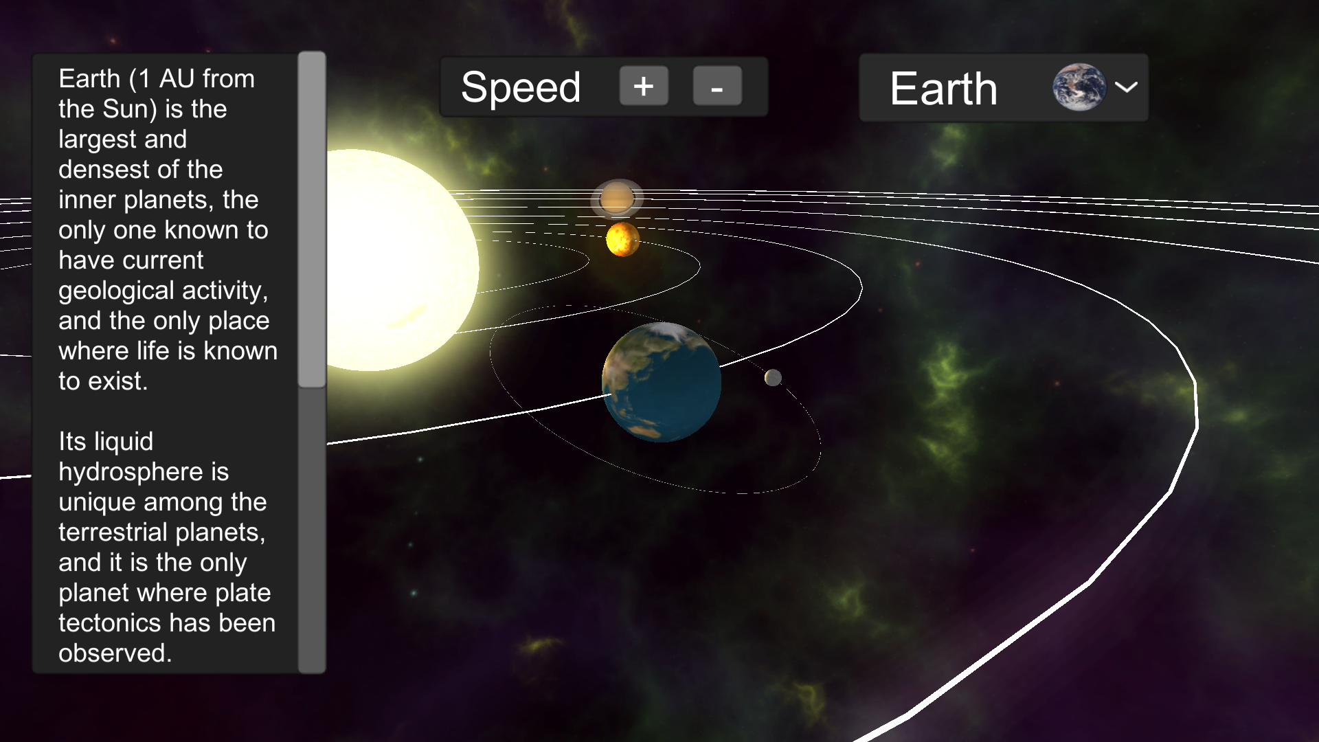 Solar System Simulator Unity Connect